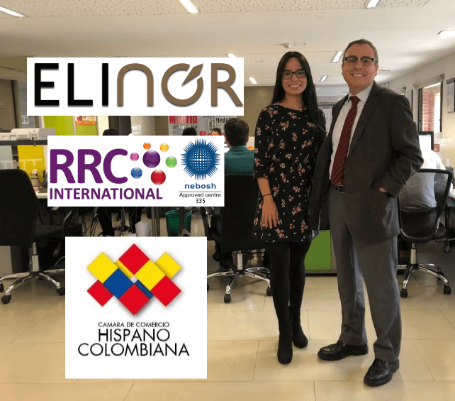 Con Alejandra Romero de la Cámara de Comercio Hispano Colombiana